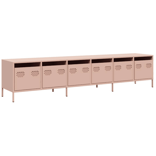 Móvel de TV - Modulo de TV - Armário de TV 202x39x43,5 cm aço laminado a frio rosa