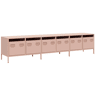 Móvel de TV - Modulo de TV - Armário de TV 202x39x43,5 cm aço laminado a frio rosa