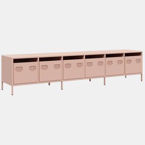 Móvel de TV - Modulo de TV - Armário de TV 202x39x43,5 cm aço laminado a frio rosa