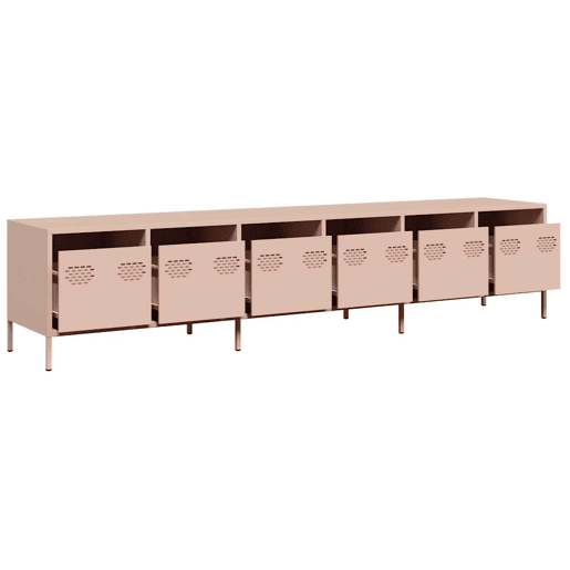 Móvel de TV - Modulo de TV - Armário de TV 202x39x43,5 cm aço laminado a frio rosa
