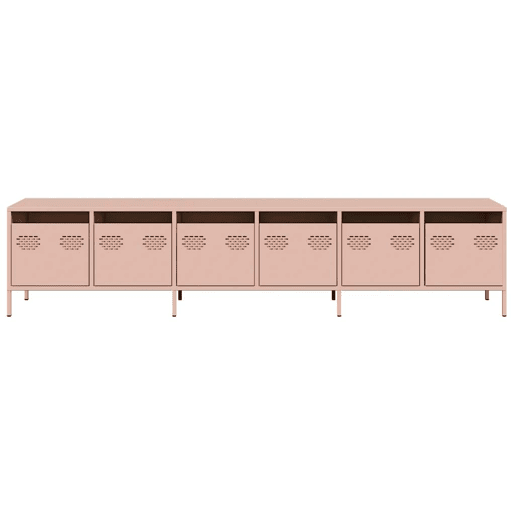 Móvel de TV - Modulo de TV - Armário de TV 202x39x43,5 cm aço laminado a frio rosa