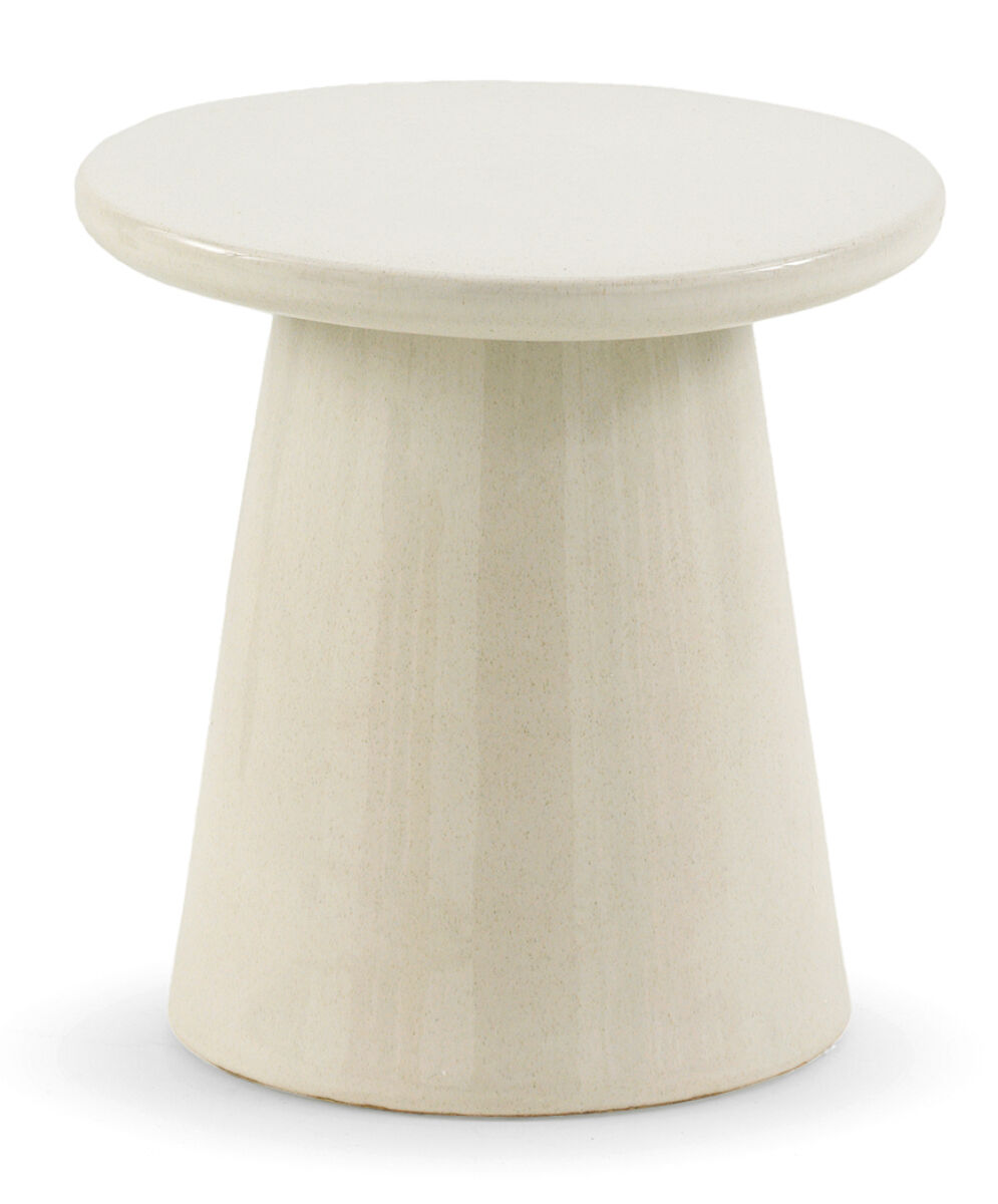 Taburete / auxiliar cerámica color blanco