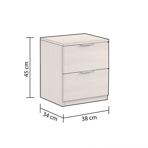 Mesa de cabeceira Andra Carvalho 38 x 45 x 34 cm