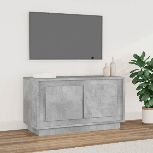 Móvel de TV - Modulo de TV - Armário de TV 80x35x45 cm derivados de madeira cinzento cimento