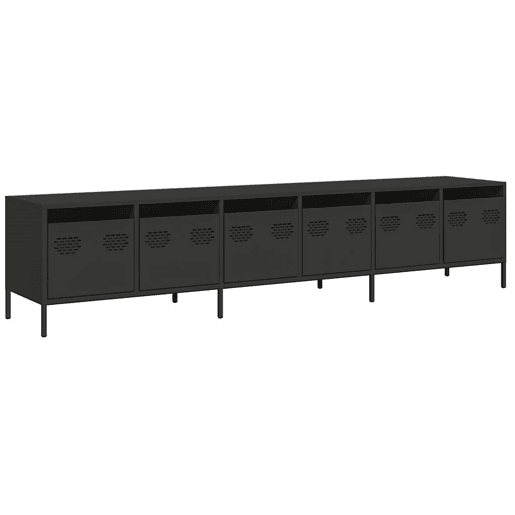 Móvel de TV - Modulo de TV - Armário de TV 202x39x43,5 cm aço laminado a frio preto
