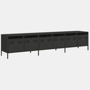 Móvel de TV - Modulo de TV - Armário de TV 202x39x43,5 cm aço laminado a frio preto