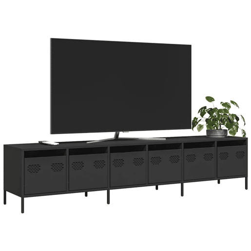 Móvel de TV - Modulo de TV - Armário de TV 202x39x43,5 cm aço laminado a frio preto