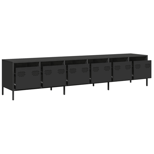 Móvel de TV - Modulo de TV - Armário de TV 202x39x43,5 cm aço laminado a frio preto