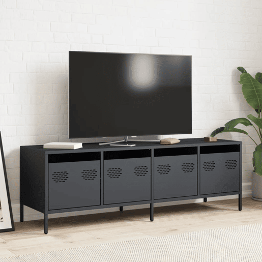 Móvel de TV - Modulo de TV - Armário de TV 135x39x43,5 cm aço laminado a frio antracite