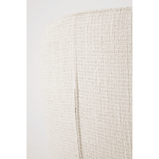 Pacote de 4 cadeiras estofadas em tweed branco salpicado