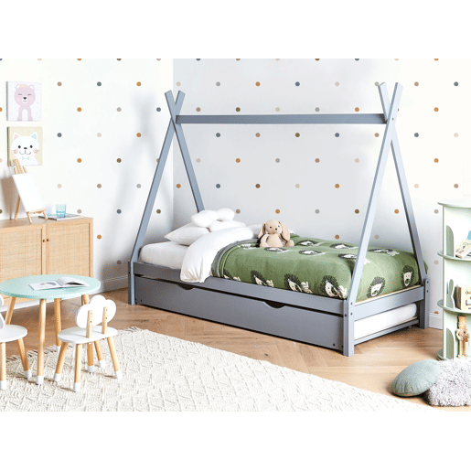 Cama gavetão infantil Pinho TALMONTIERS 90 x 200 cm Cinzento