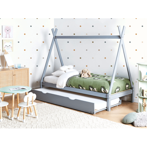 Cama gavetão infantil Pinho TALMONTIERS 90 x 200 cm Cinzento