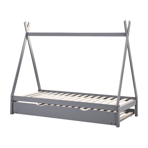 Cama gavetão infantil Pinho TALMONTIERS 90 x 200 cm Cinzento