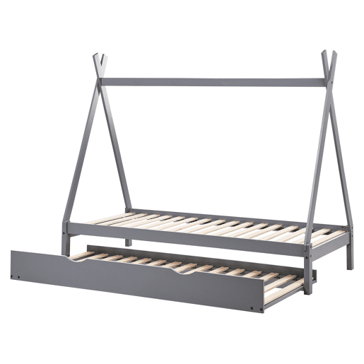 Cama gavetão infantil Pinho TALMONTIERS 90 x 200 cm Cinzento