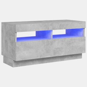 Móvel de TV - Modulo de TV - Armário de TV com luzes LED 80x35x40 cm cinzento cimento