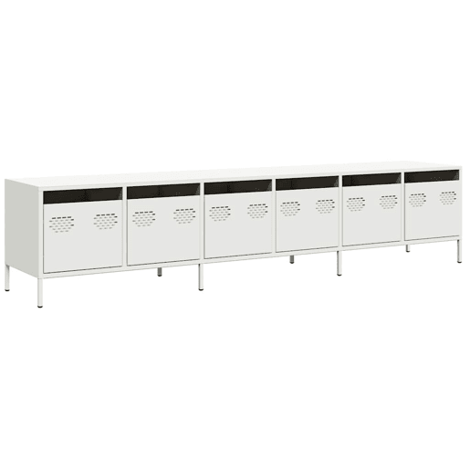 Móvel de TV - Modulo de TV - Armário de TV 202x39x43,5 cm aço laminado a frio branco