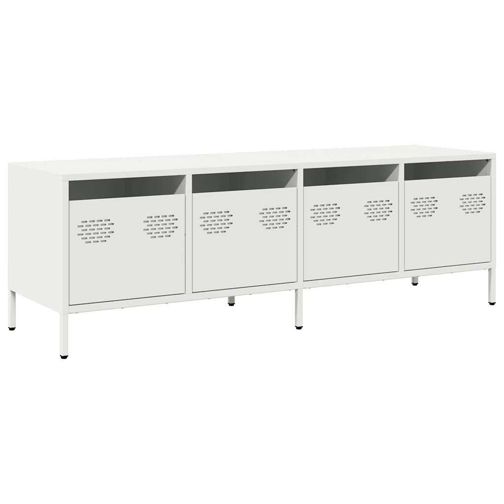 mueble para tv - mueble tv - mesa de tv acero laminado en frio blanco 135x39x435 cm