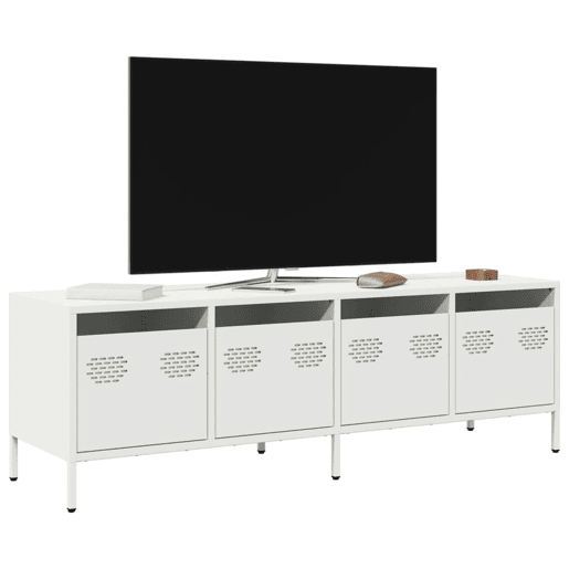 Móvel de TV - Modulo de TV - Armário de TV 135x39x43,5 cm aço laminado a frio branco