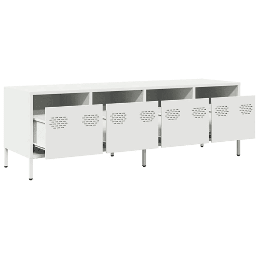 Móvel de TV - Modulo de TV - Armário de TV 135x39x43,5 cm aço laminado a frio branco