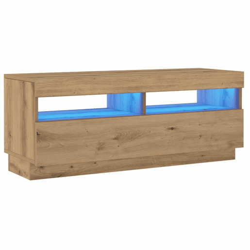 Móvel de TV - Modulo de TV - Armário de TV com luzes LED derivados madeira carvalho artisiano