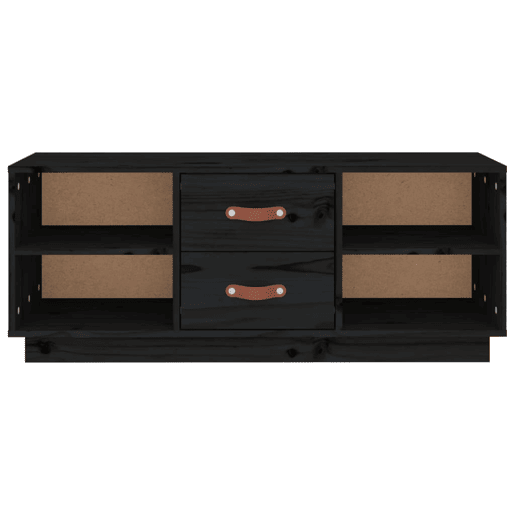 Móvel de TV - Modulo de TV - Armário de TV 100x34x40 cm madeira de pinho maciça preto