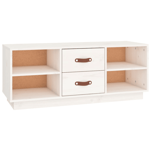 Móvel de TV - Modulo de TV - Armário de TV 100x34x40 cm madeira de pinho maciça branco