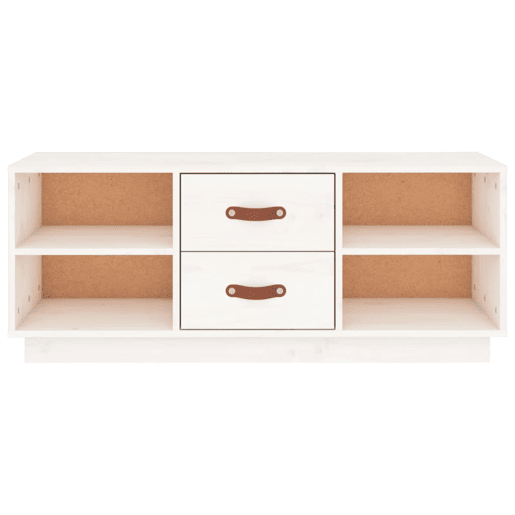 Móvel de TV - Modulo de TV - Armário de TV 100x34x40 cm madeira de pinho maciça branco
