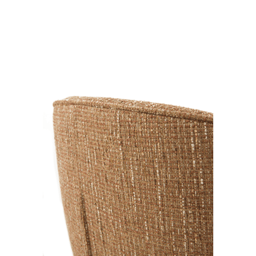 Pacote de 4 cadeiras estofadas em tweed terracota salpicado