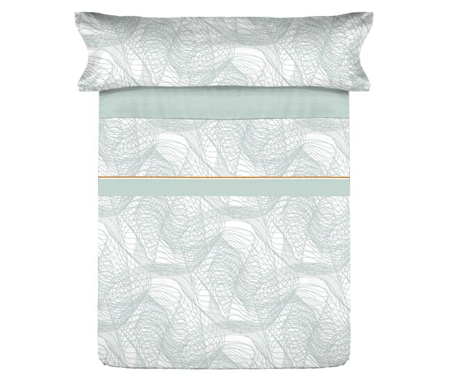 Juego sábanas microfibra verano infint aqua cama 150cm donegal collections