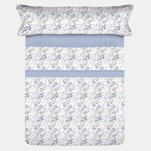 Conjunto de lençóis de microfibra Summer Dnan Azul para cama 135cm Donegal Collections
