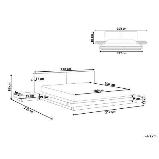 Beliani Cama com LED MDF ZEN