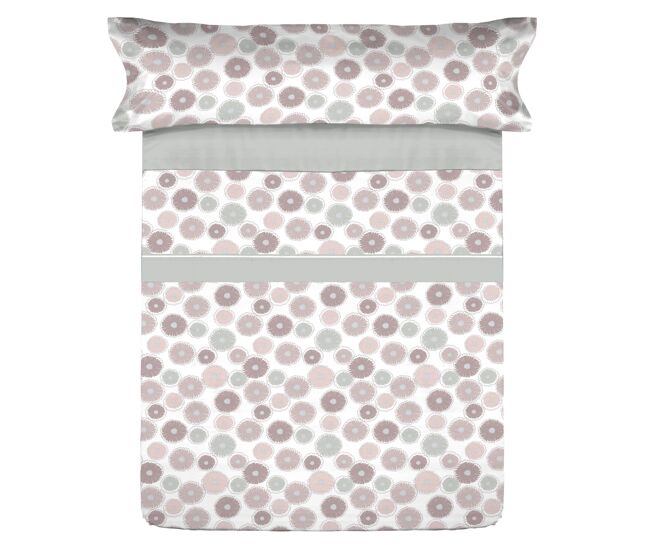 Juego sábanas microfibra verano levls gris cama 150cm donegal collections