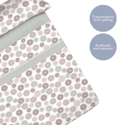 Conjunto de lençóis de microfibra Summer Levls Gris para cama 150cm Donegal Collections