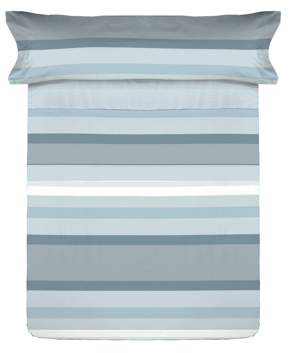 Juego sábanas microfibra verano nicol azul cama 135cm donegal collections