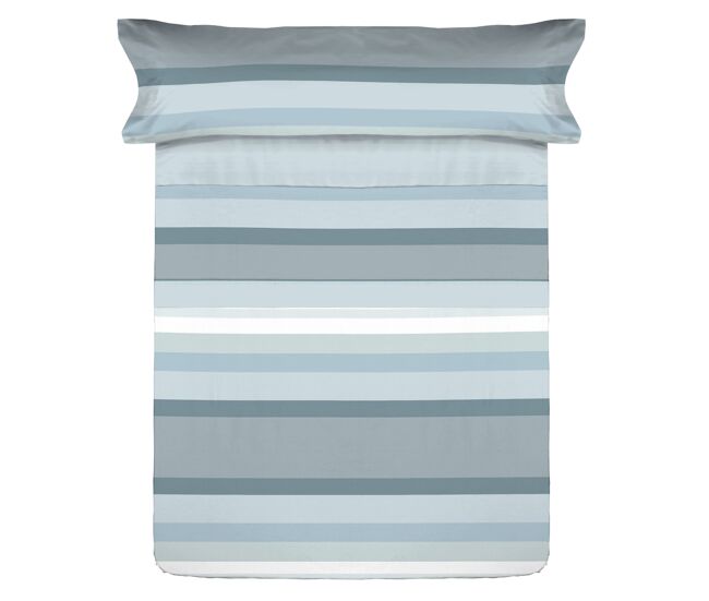 Juego sábanas microfibra verano nicol azul cama 135cm donegal collections