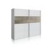 Armario Brike 2 puertas correderas Armario Brike 2 puertas correderas Blanco/ Madera