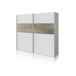 Armario Brike 2 puertas correderas Armario Brike 2 puertas correderas Blanco/ Madera