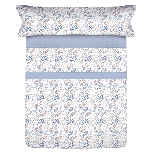 Conjunto de lençóis de microfibra Summer Dnan Azul para cama 105cm Donegal Collections