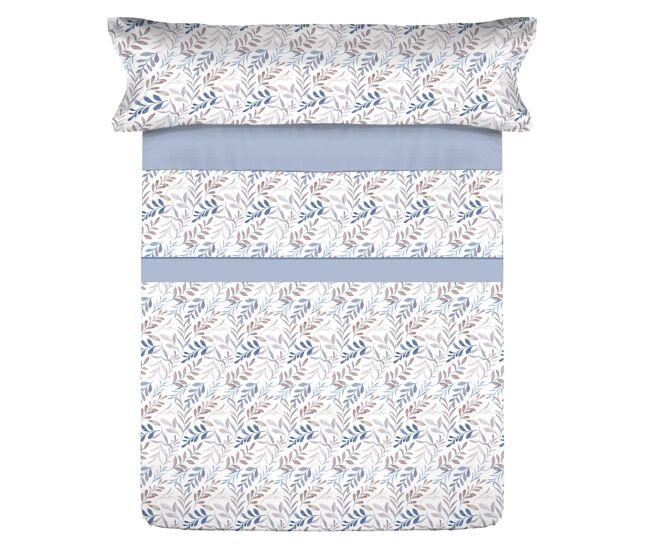 Juego sábanas microfibra verano dnan azul cama 105cm donegal collections