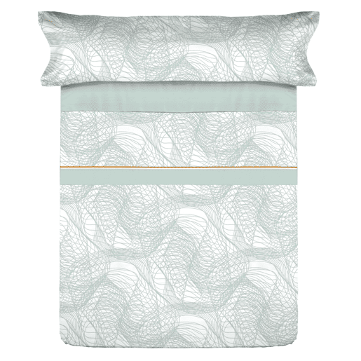 Conjunto de lençóis de microfibra Summer Infint Aqua para cama 135cm Donegal Collections