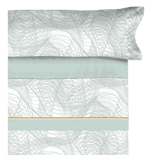 Conjunto de lençóis de microfibra Summer Infint Aqua para cama 135cm Donegal Collections