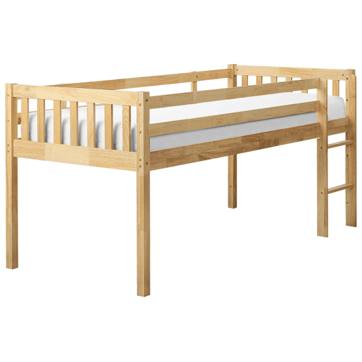 Cama de meia altura Madeira PEIPIN 90 x 200 cm Castanho claro