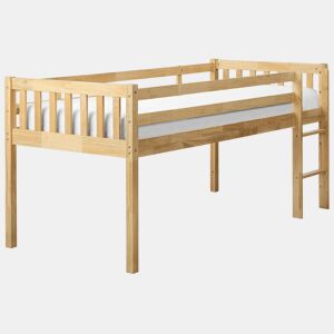 Cama de meia altura Madeira PEIPIN 90 x 200 cm Castanho claro
