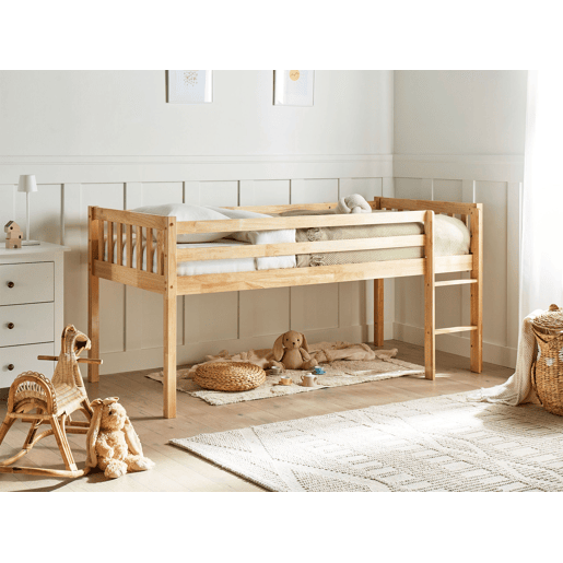 Cama de meia altura Madeira PEIPIN 90 x 200 cm Castanho claro