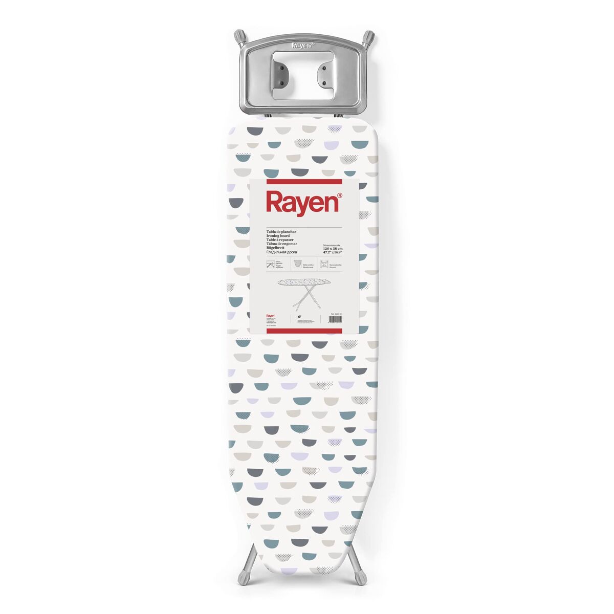 Tabla de Planchar Rayen, Altura Regulable, Malla Metálica