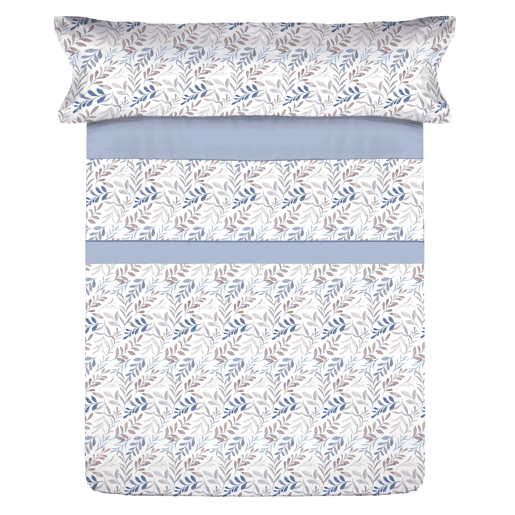 Conjunto de lençóis de microfibra Summer Dnan Azul para cama 150cm Donegal Collections