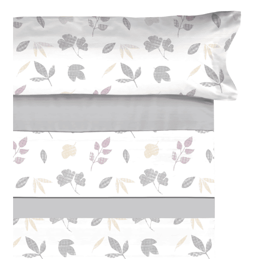 Conjunto de lençóis de microfibra Summer Carls Gris para cama 135cm Donegal Collections