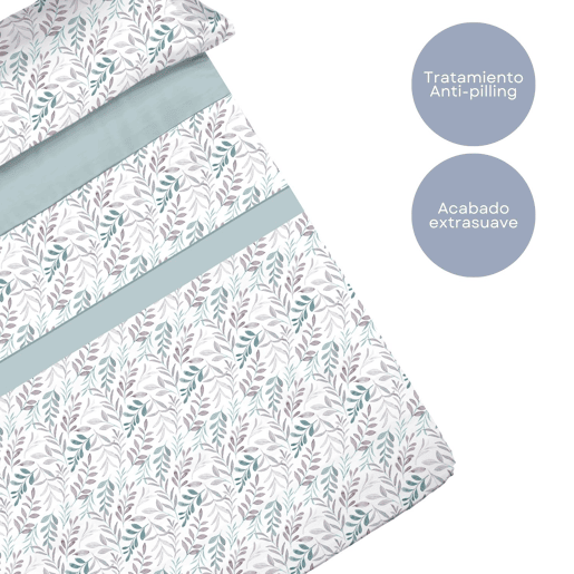 Conjunto de lençóis de microfibra Summer Dnan Aqua para cama 90cm Donegal Collections