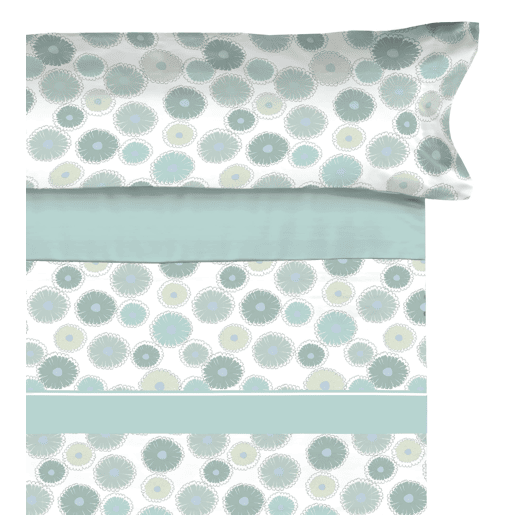 Conjunto de lençóis de microfibra Summer Levls Aqua para cama 90cm Donegal Collections