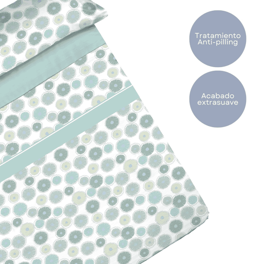 Conjunto de lençóis de microfibra Summer Levls Aqua para cama 90cm Donegal Collections